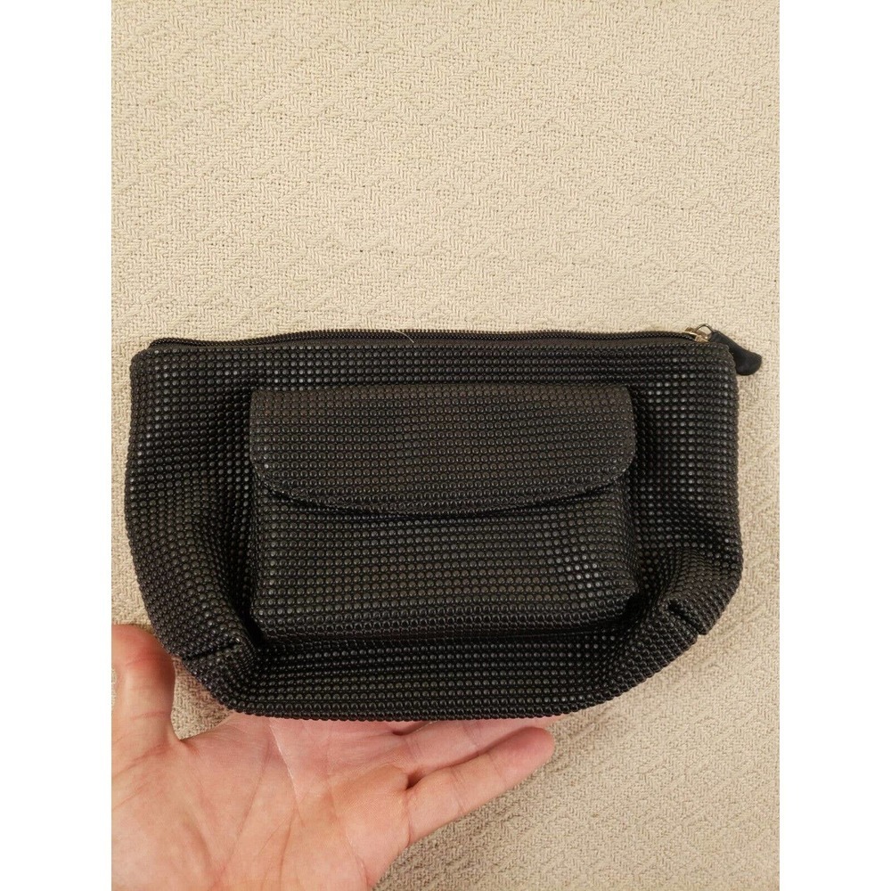 Urban Oxide‎ Purse/Pouch Womens Black Bubble Textured Makeup Juilliard Clutch